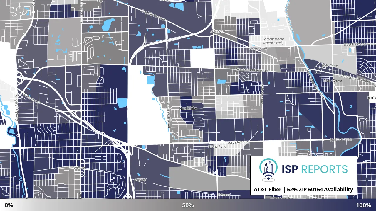 60164, IL map of internet availability