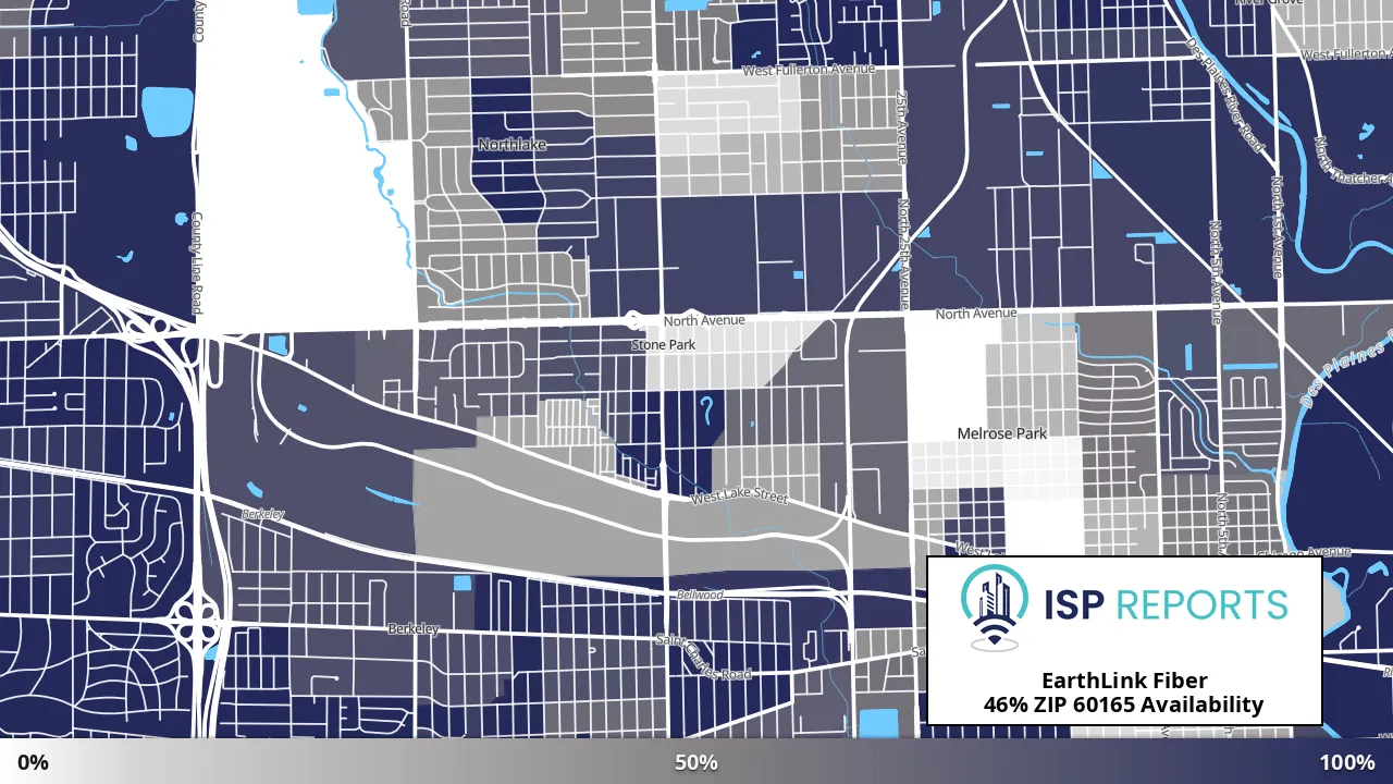 60165, IL map of internet availability