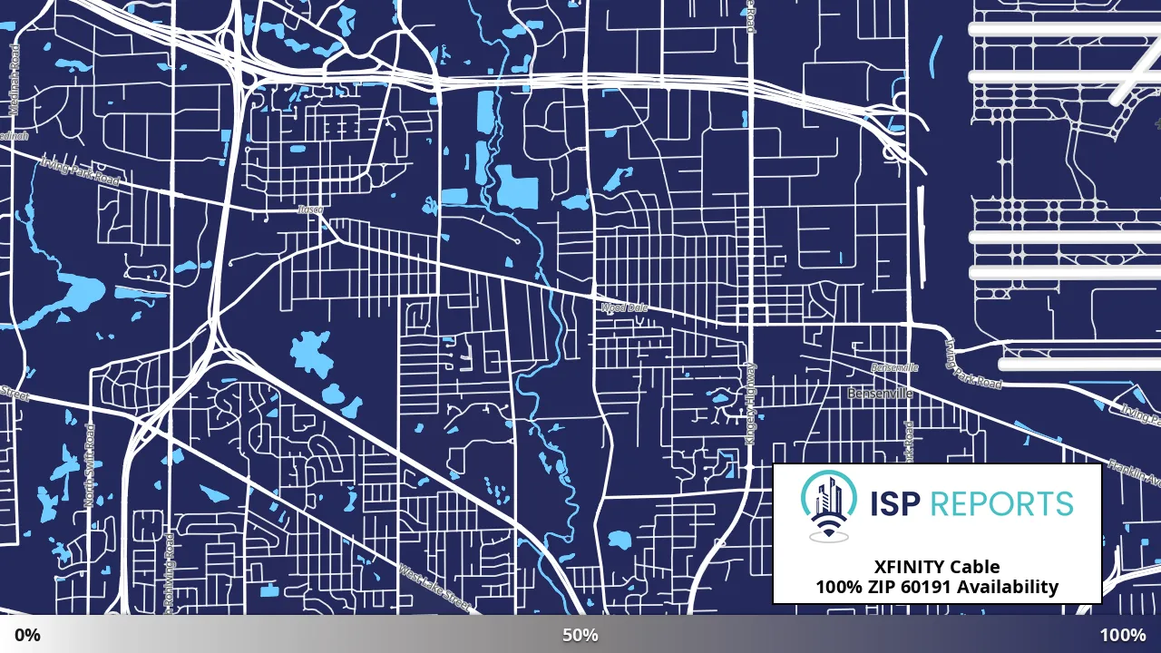60191, IL map of internet availability