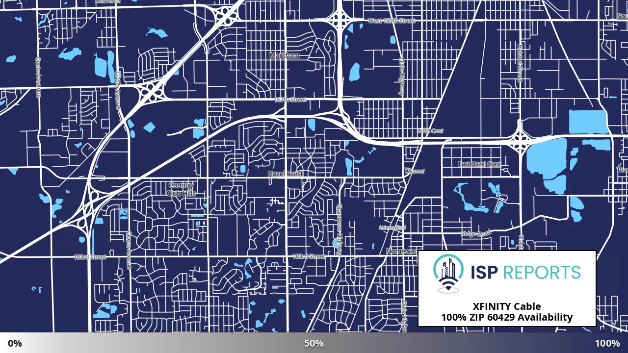 60429, IL map of internet availability