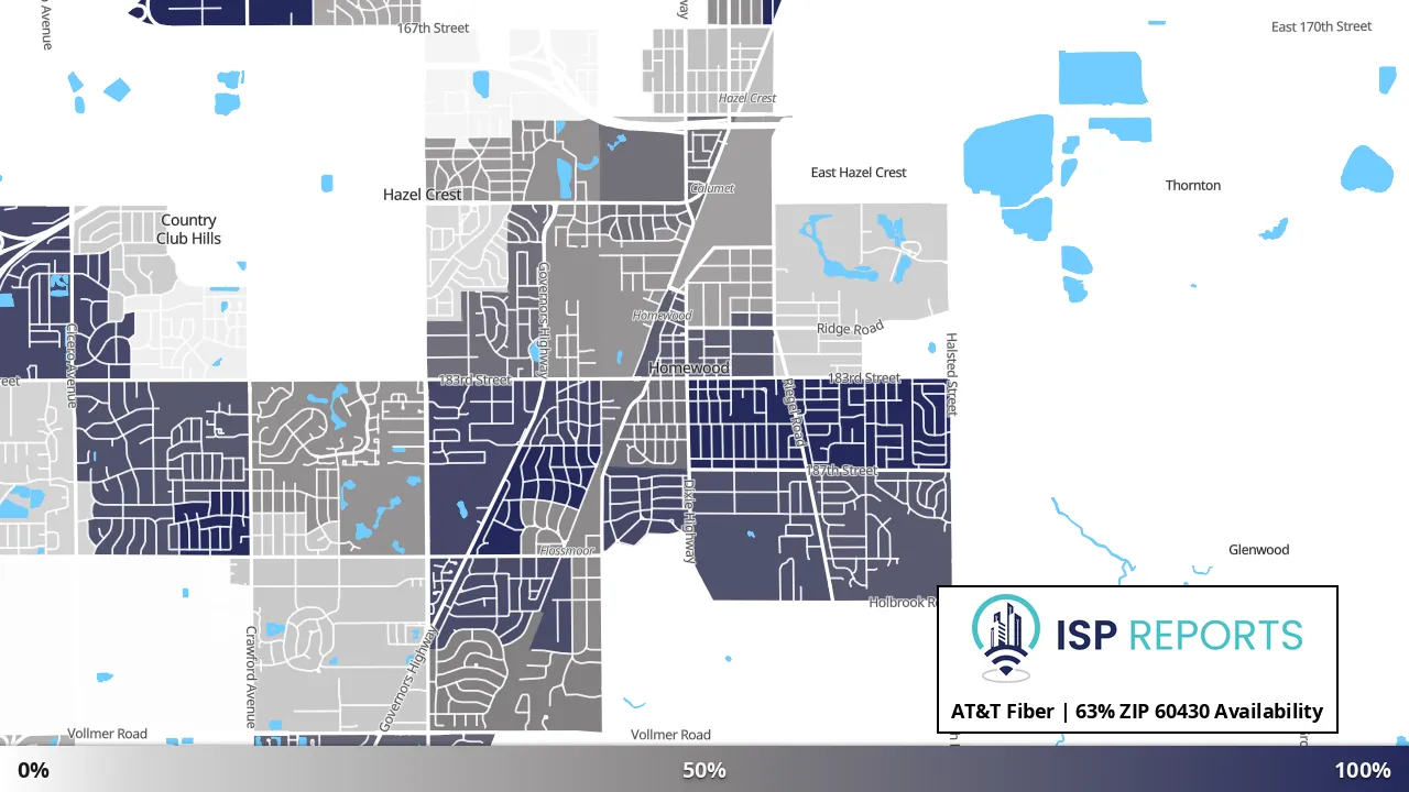 60430, IL map of internet availability