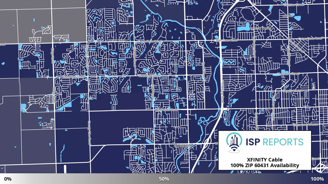 60431, IL map of internet availability
