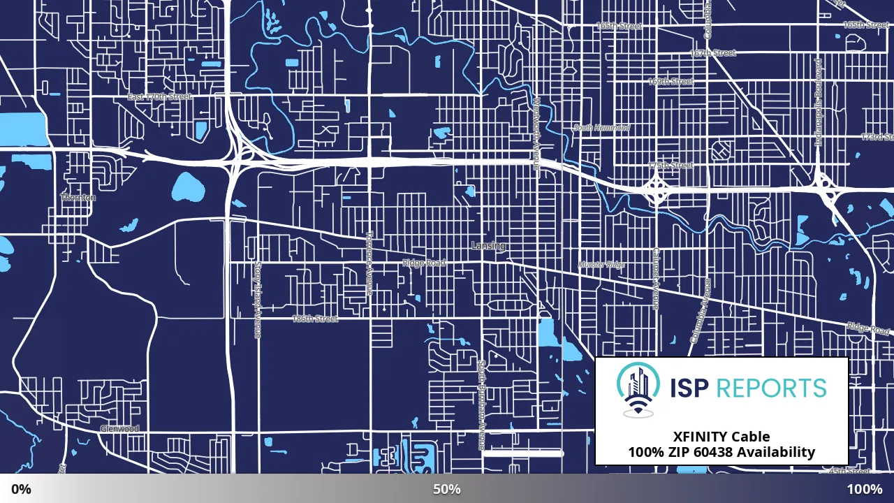 60438, IL map of internet availability