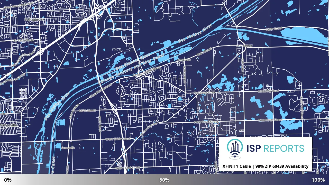 60439, IL map of internet availability