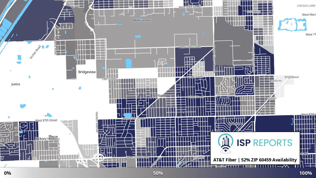 60459, IL map of internet availability