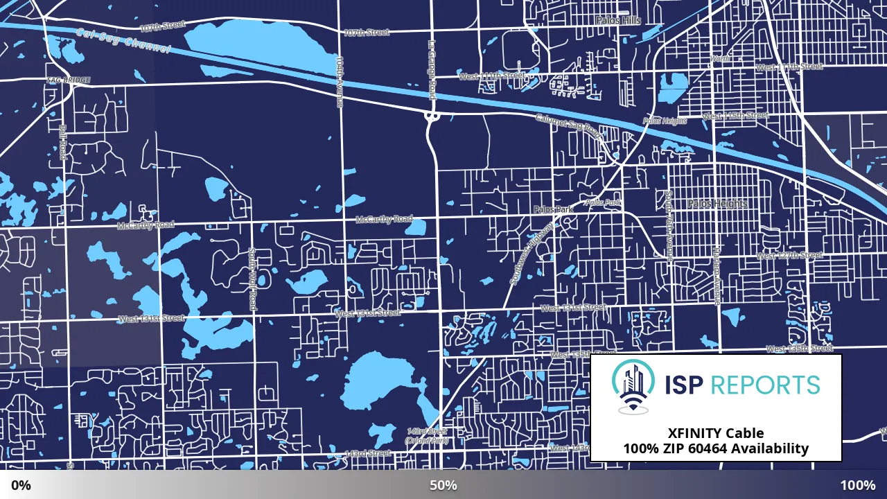 60464, IL map of internet availability