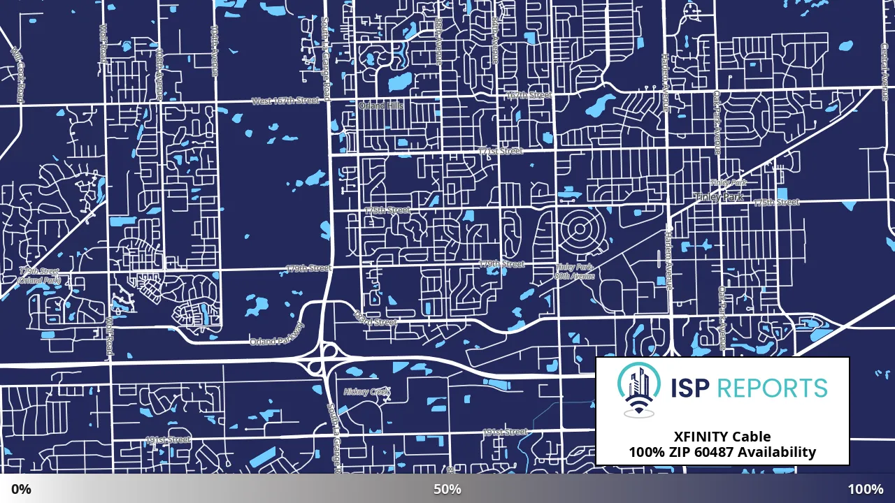 60487, IL map of internet availability