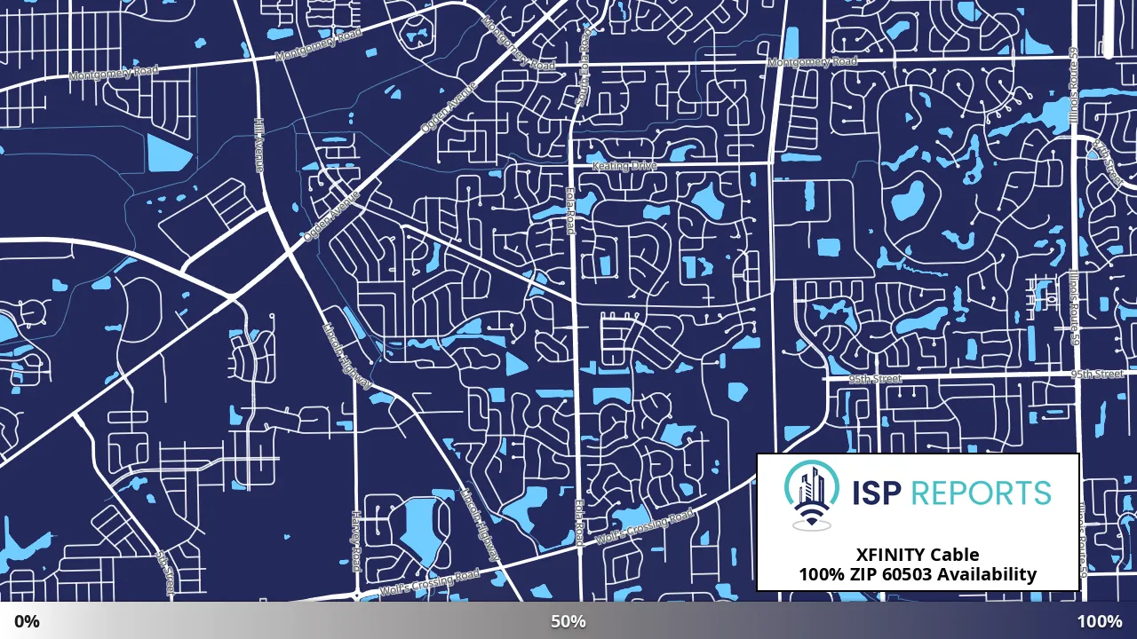 60503, IL map of internet availability