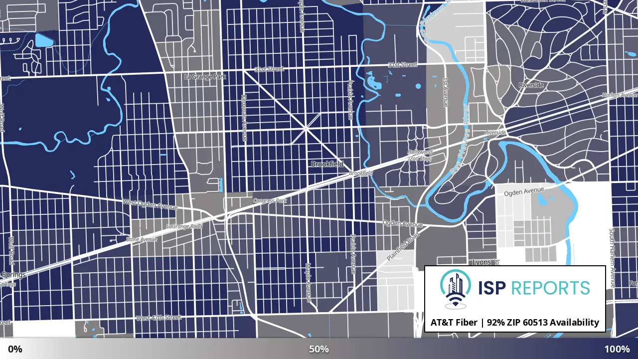 60513, IL map of internet availability