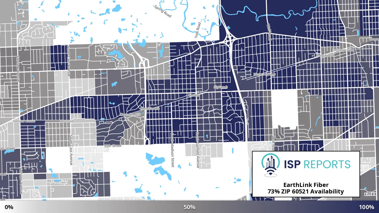 60521, IL map of internet availability