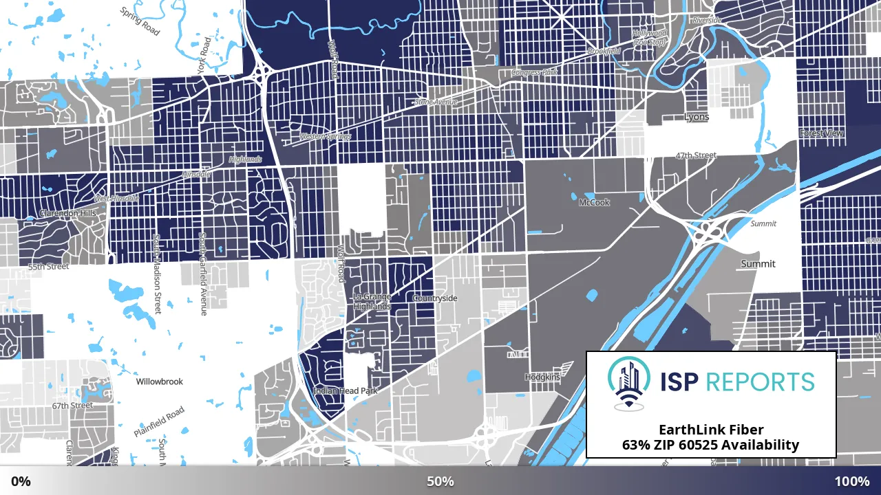 60525, IL map of internet availability