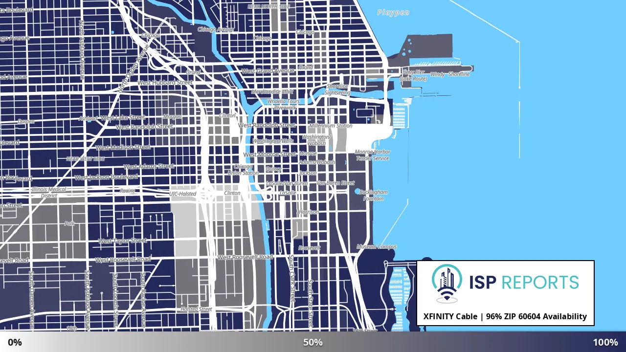 60604, IL map of internet availability