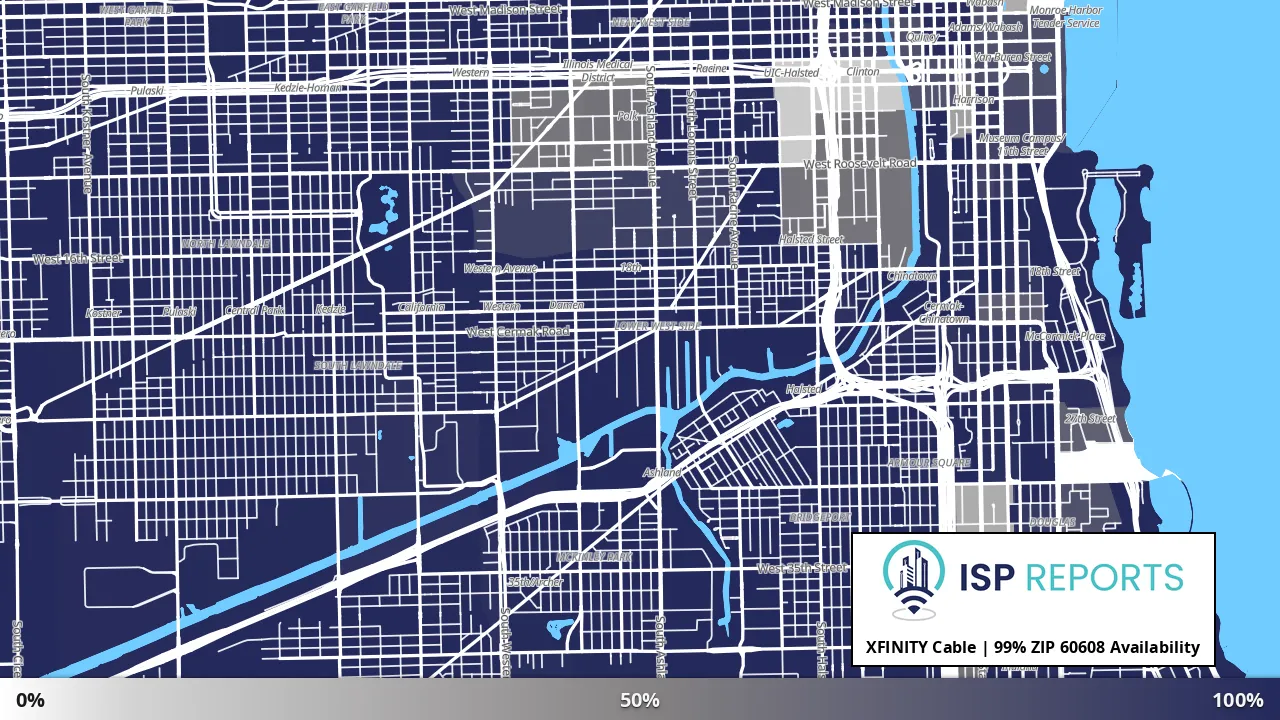 60608, IL map of internet availability