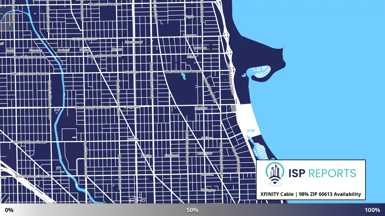 60613, IL map of internet availability
