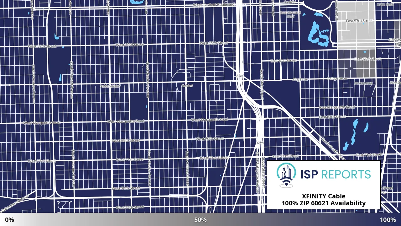 60621, IL map of internet availability