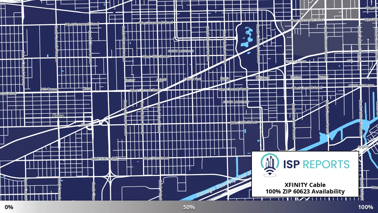 60623, IL map of internet availability
