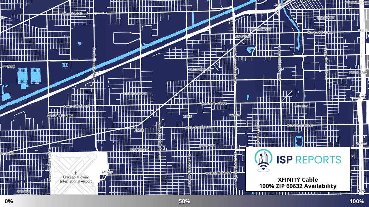 60632, IL map of internet availability