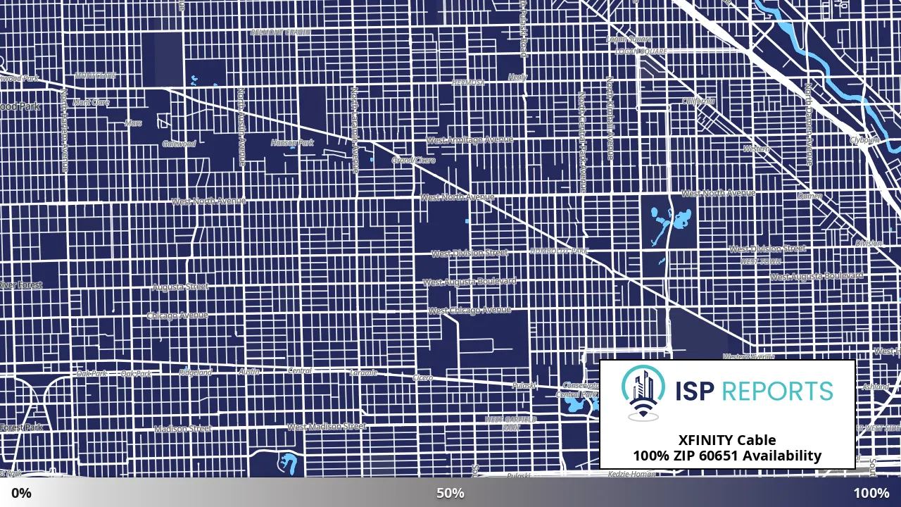 60651, IL map of internet availability