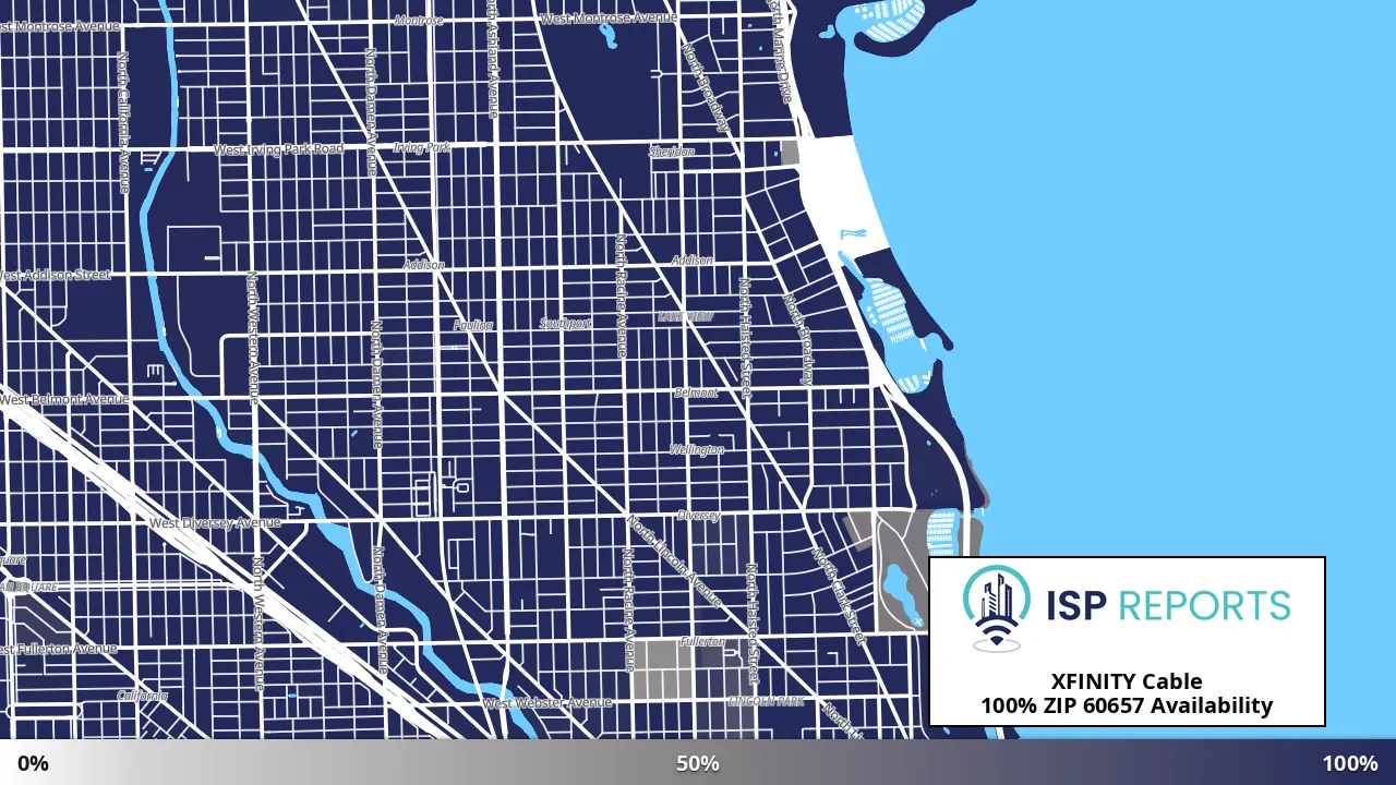 60657, IL map of internet availability