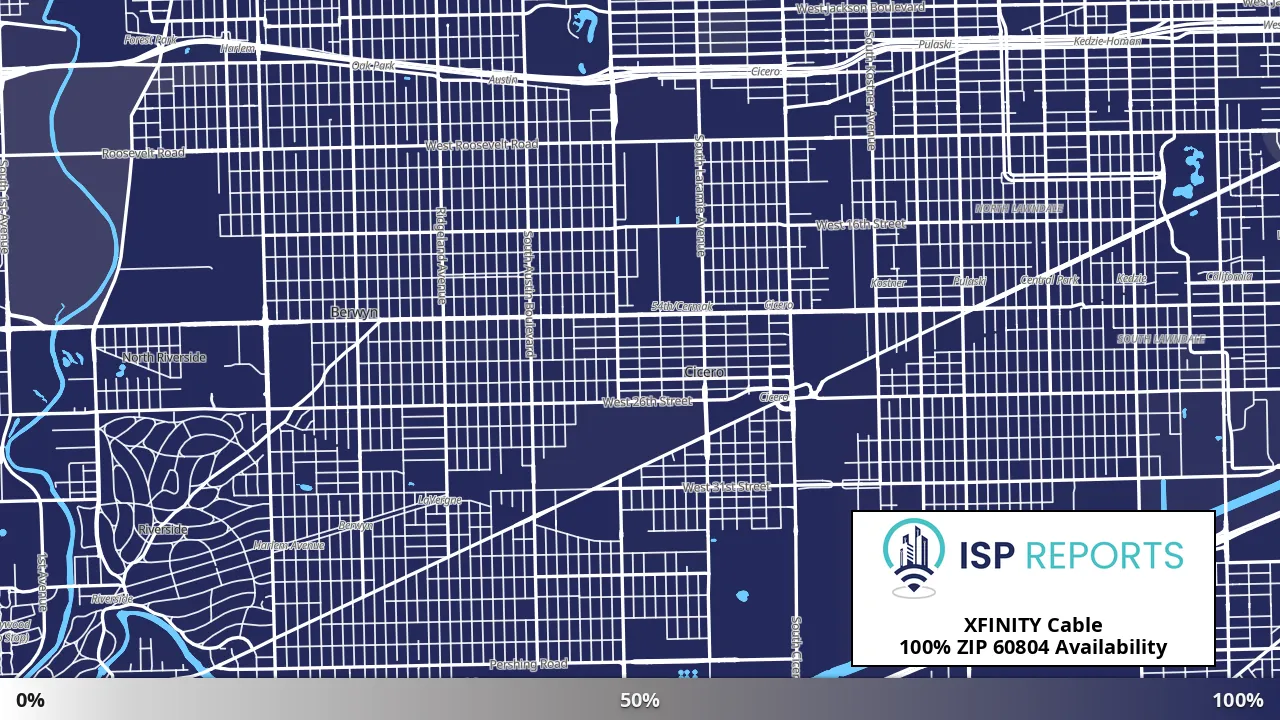 60804, IL map of internet availability
