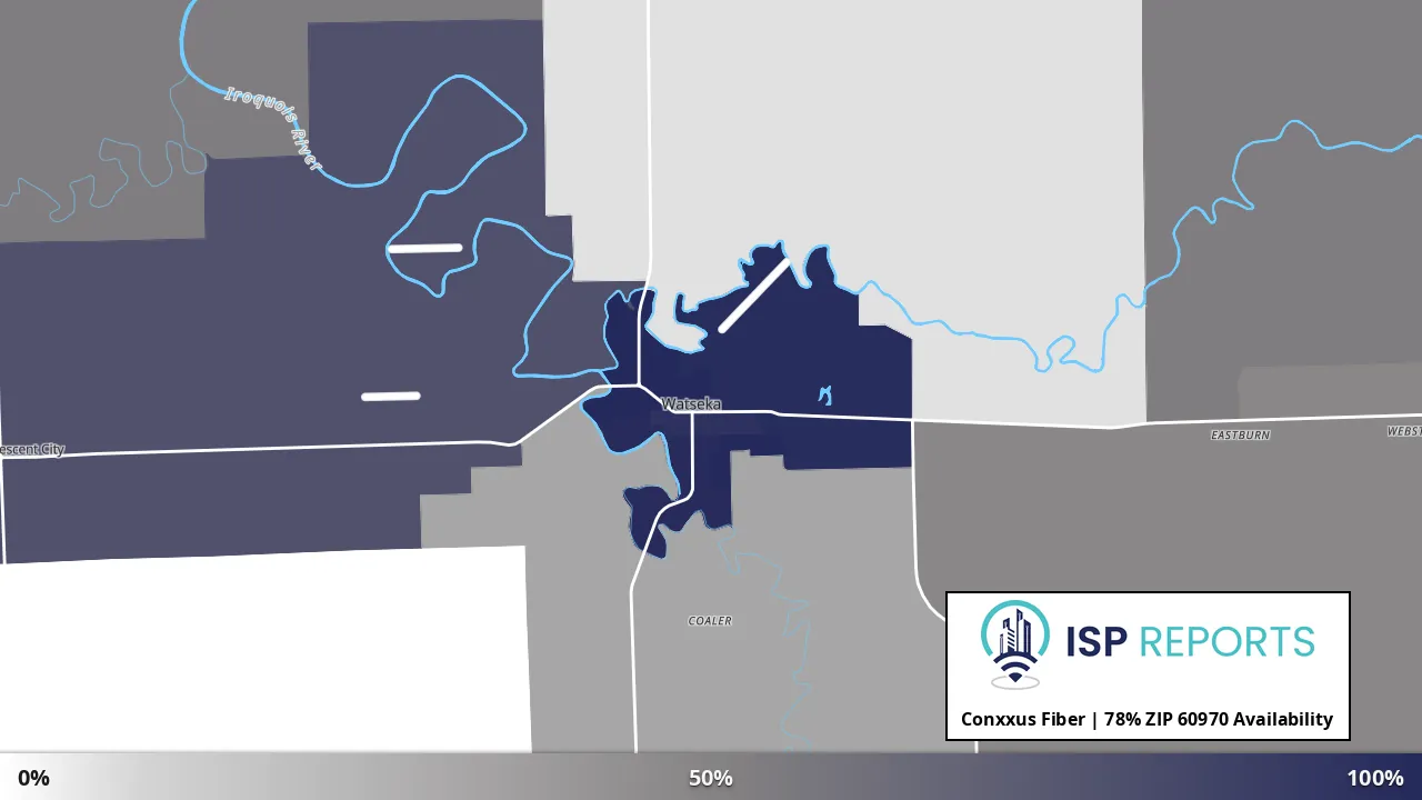 60970, IL map of internet availability