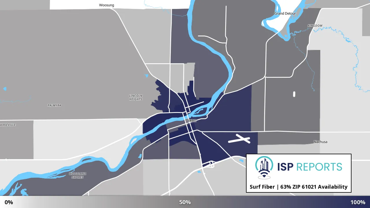 61021, IL map of internet availability