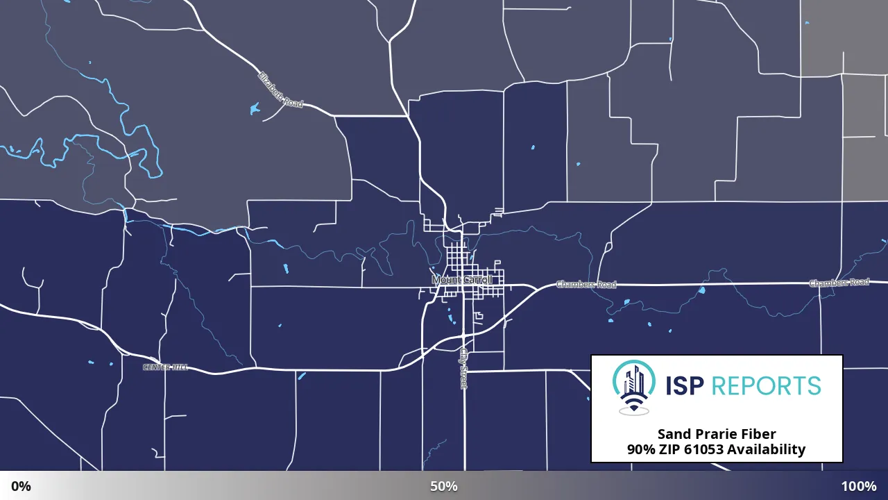 61053, IL map of internet availability