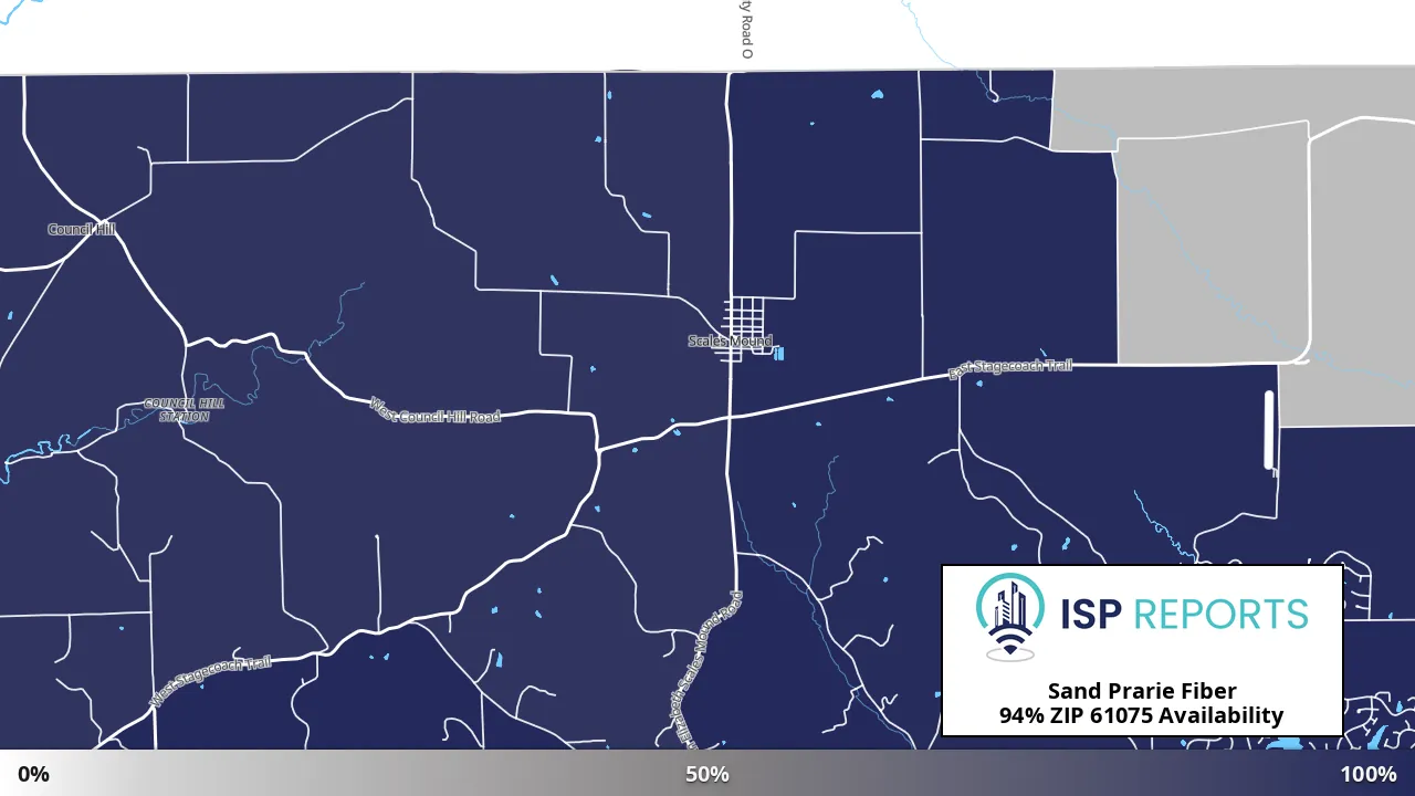 61075, IL map of internet availability