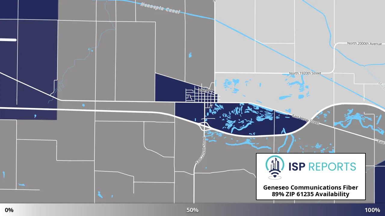 61235, IL map of internet availability