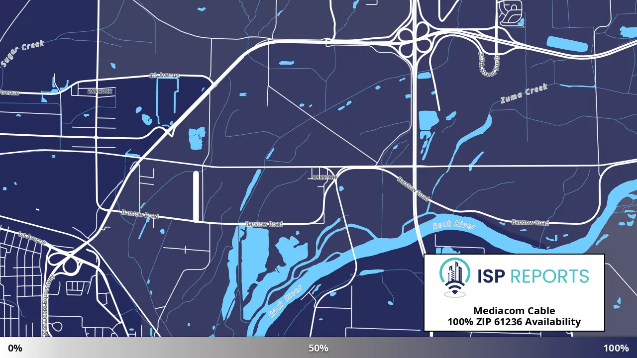 61236, IL map of internet availability