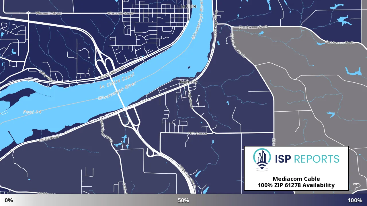 61278, IL map of internet availability