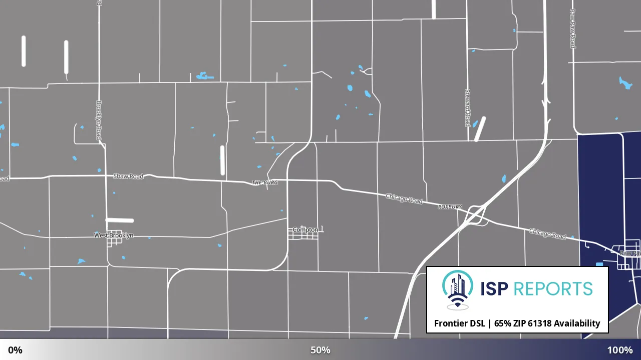 61318, IL map of internet availability