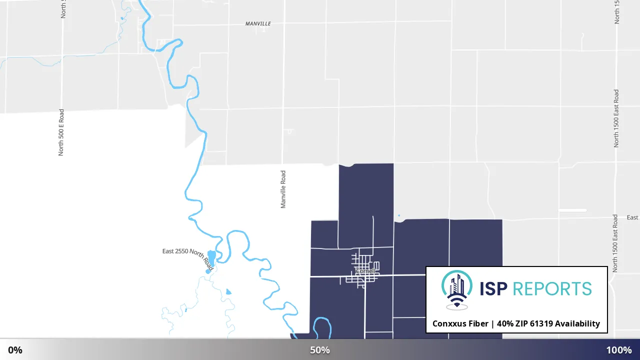 61319, IL map of internet availability