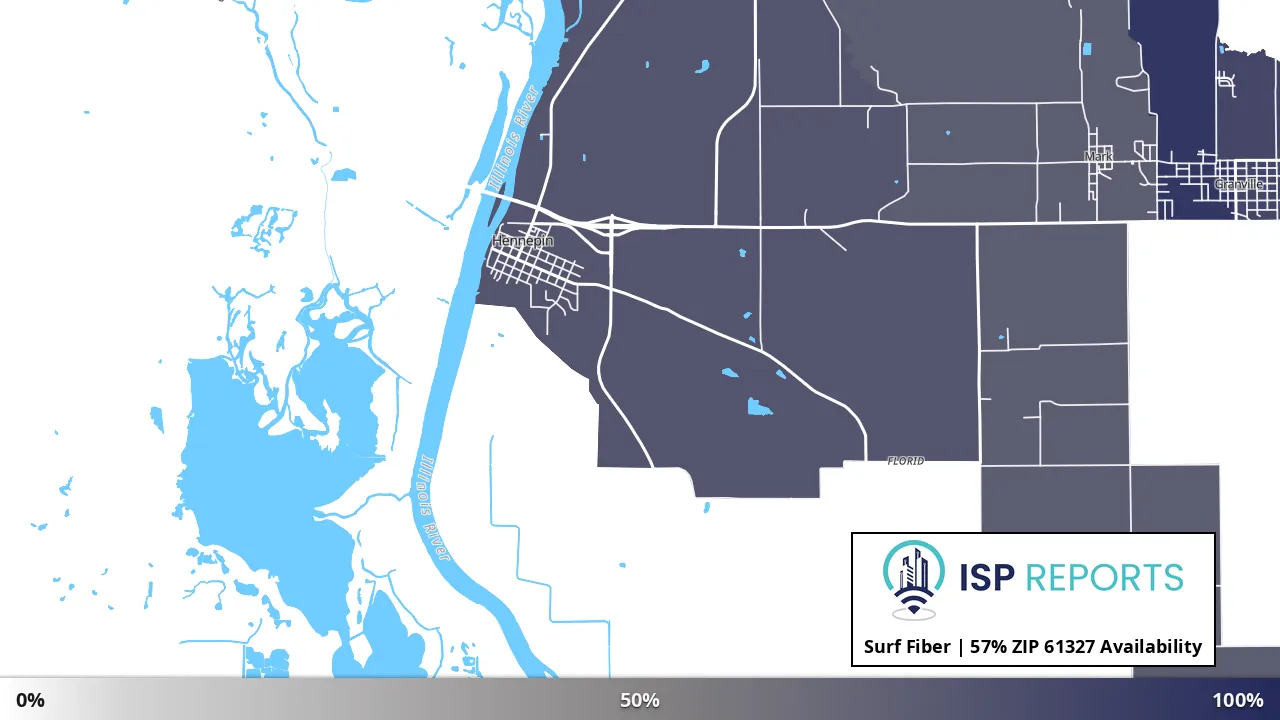 61327, IL map of internet availability
