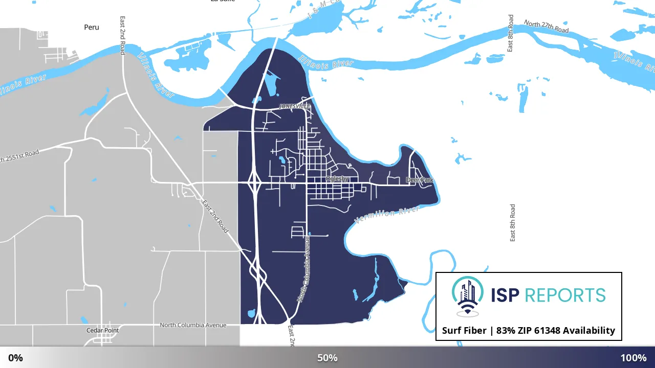 61348, IL map of internet availability
