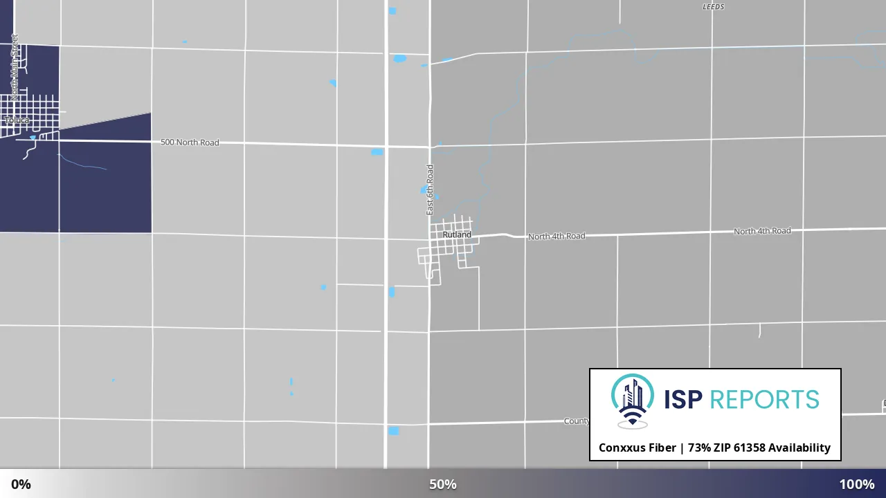 61358, IL map of internet availability