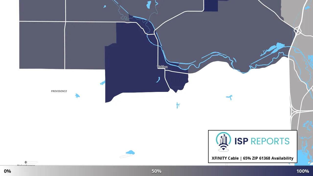 61368, IL map of internet availability