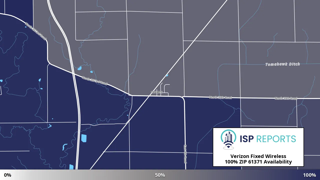 61371, IL map of internet availability