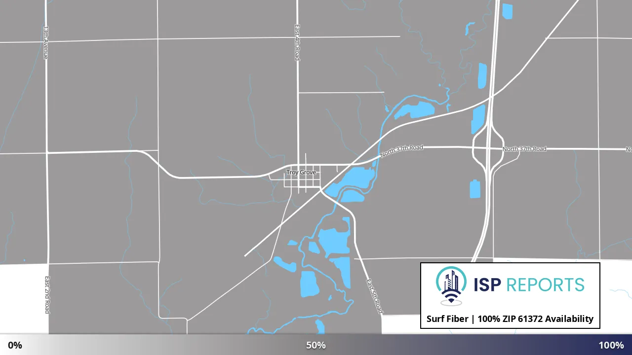 61372, IL map of internet availability