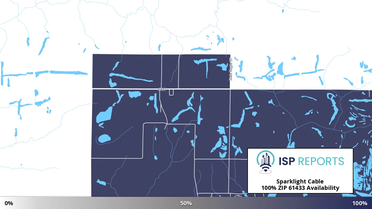 61433, IL map of internet availability