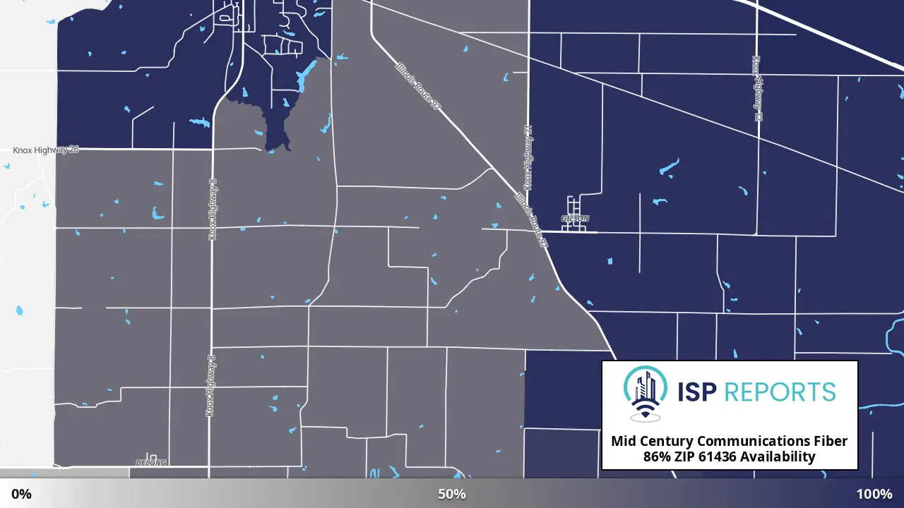 61436, IL map of internet availability