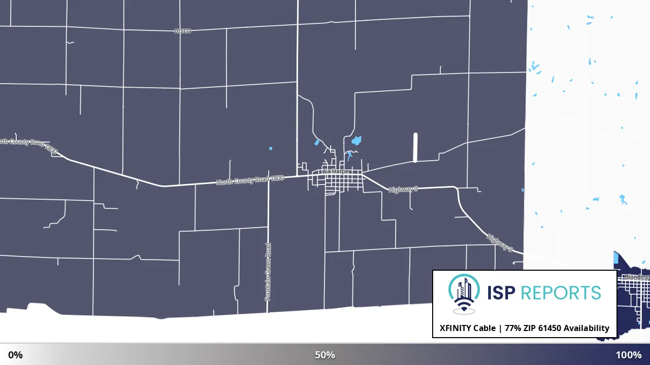 61450, IL map of internet availability