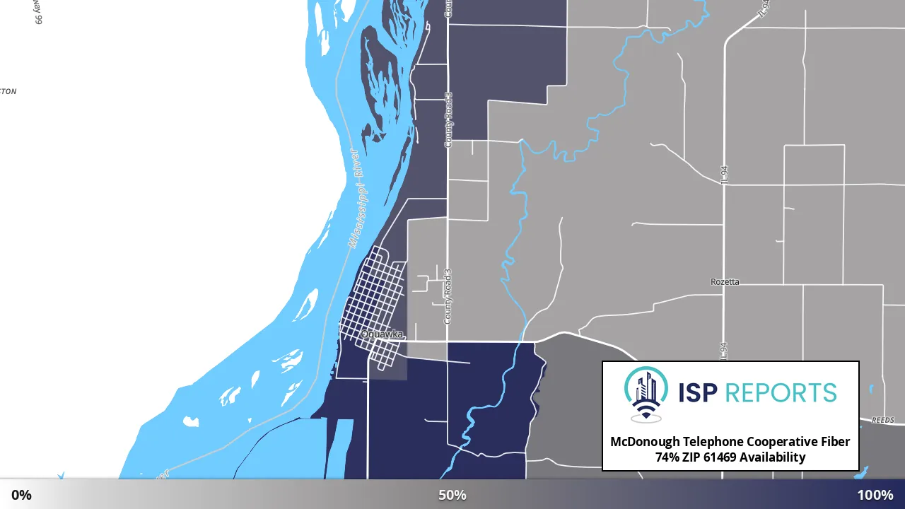 61469, IL map of internet availability