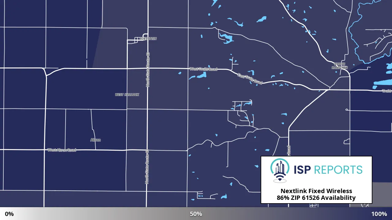 61526, IL map of internet availability