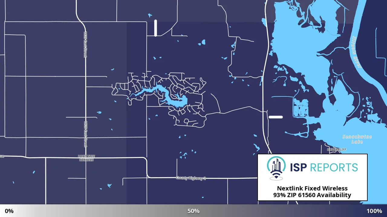 61560, IL map of internet availability