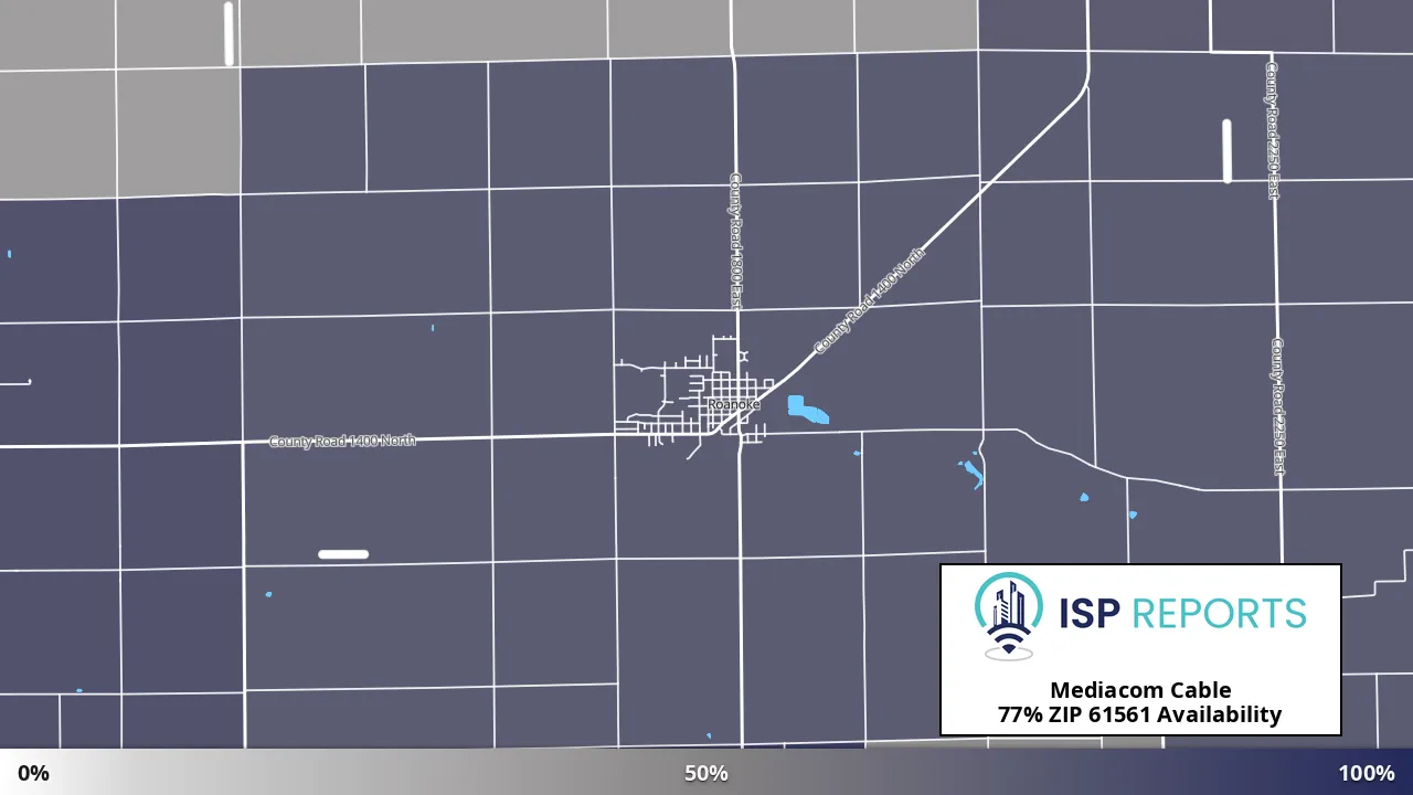 61561, IL map of internet availability