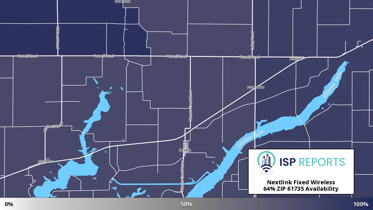 61735, IL map of internet availability