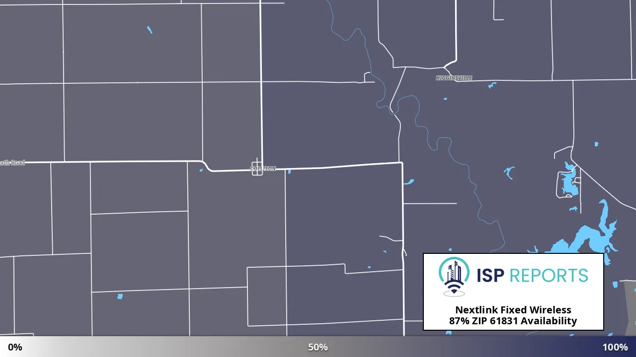 61831, IL map of internet availability