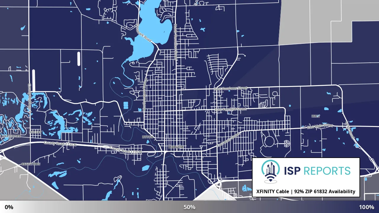 61832, IL map of internet availability