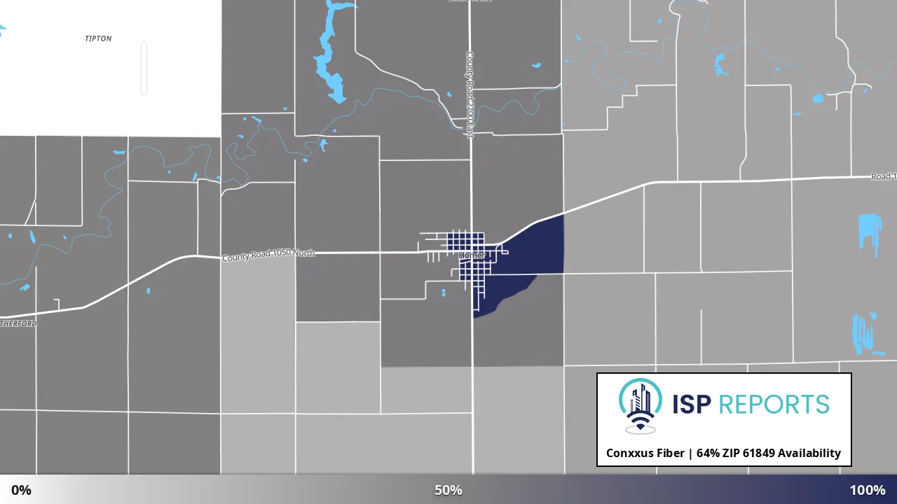 61849, IL map of internet availability